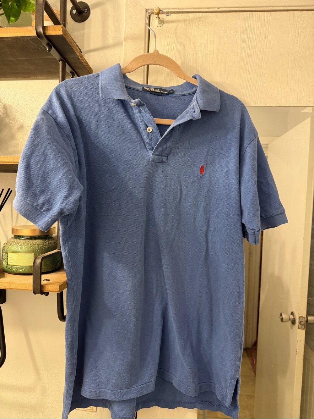 Polo by Ralph Lauren Light Blue Short-Sleeve Cotton Polo with Red Pony
